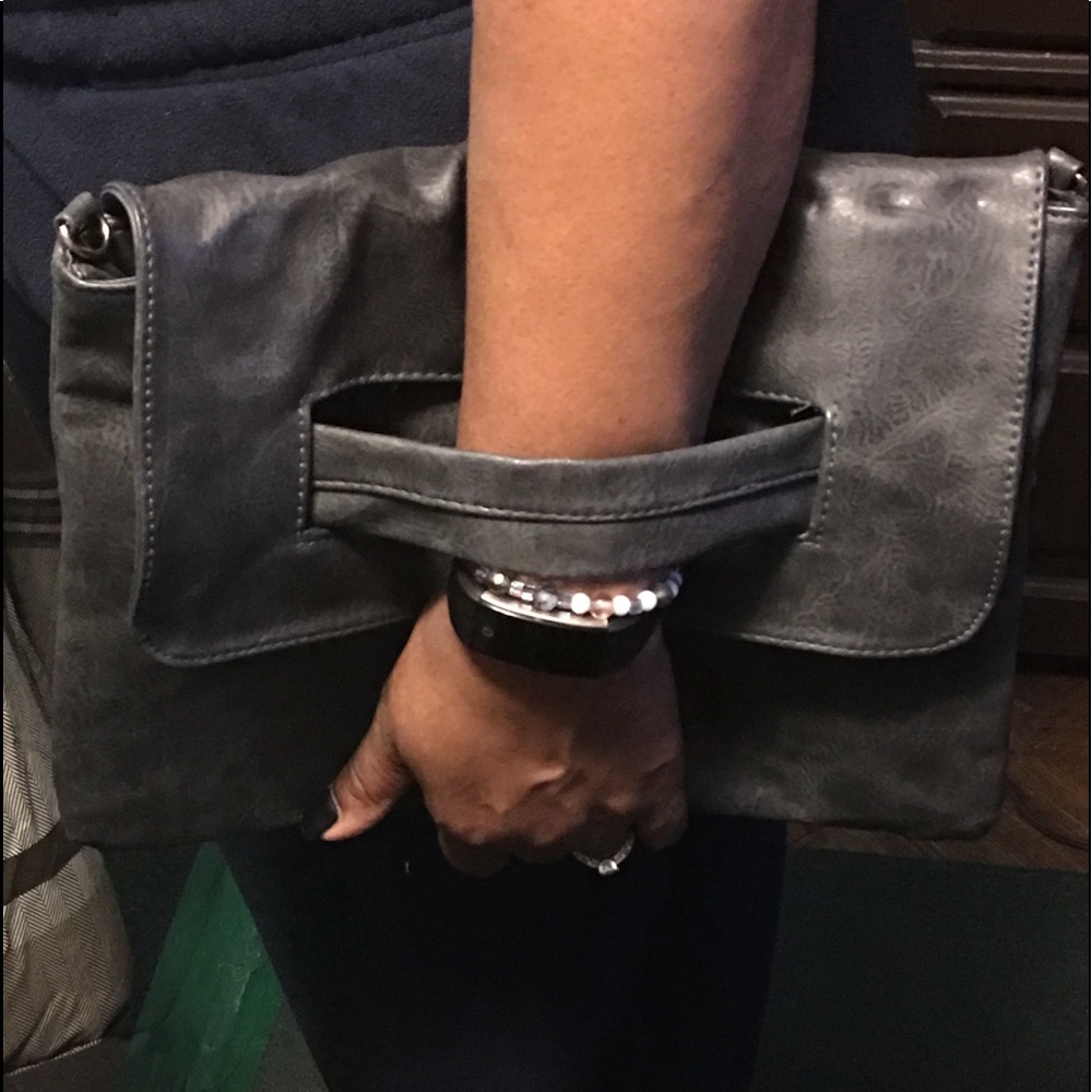 Lg Gray Clutch Bag